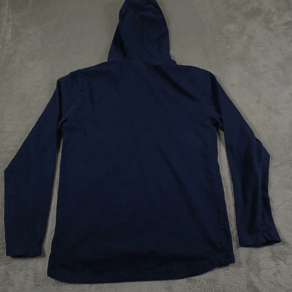 Nike Hoodie Mens Medium Blue Pullover‎ Sweatshirt Swoosh Logo Cotton Long Sleeve